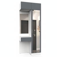 Набор мебели для прихожей "Марсель-204" МР 01-204 В2490 Ш1000 Г420 (ЛДСП Графит серый) Набор мебели для прихожей "Марсель-204" МР 01-204 В2490 Ш1000 Г420 (ЛДСП Графит серый)